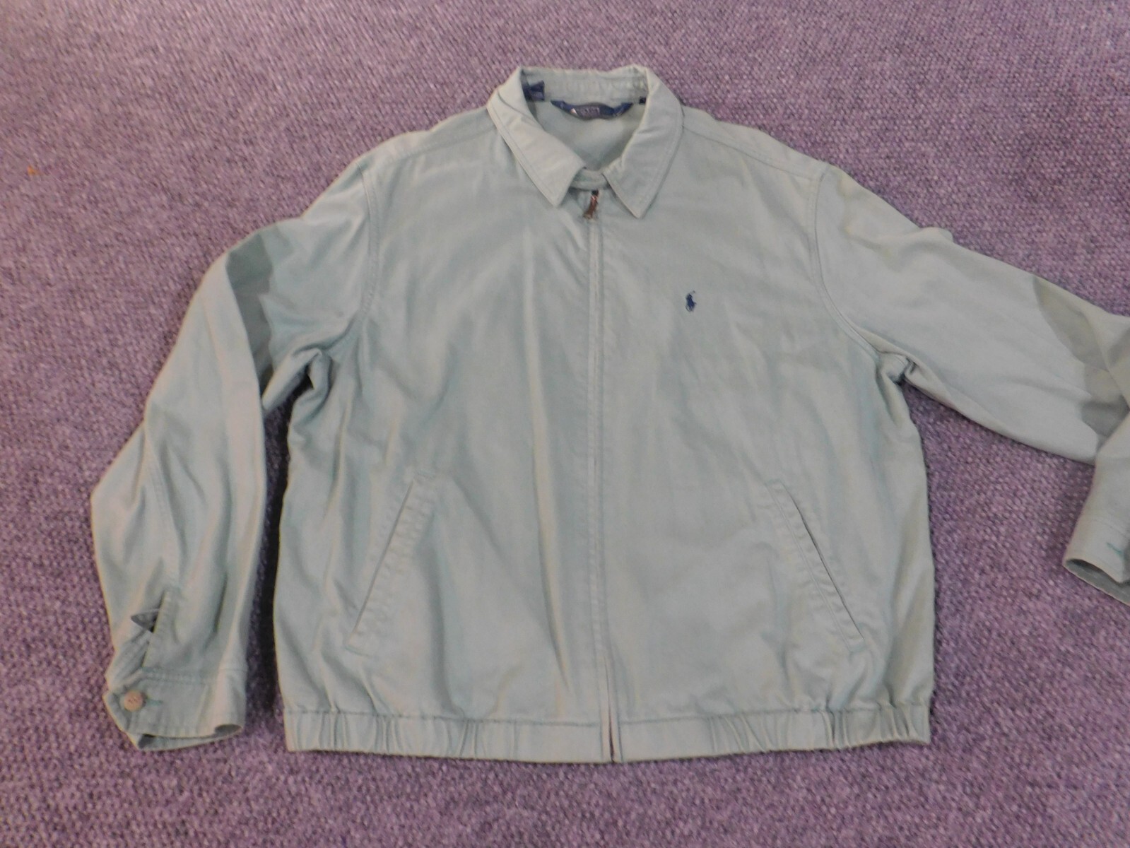 polo ralph lauren giacca uomo grande verde zip bomber classico pony preppy