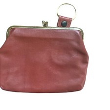Vintage Rolfs Genuine Leather coin purse -mahogany brown - MADE IN USA