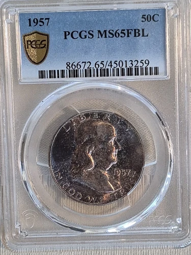 1957 FRANKLIN HALF DOLLAR, USA, Graded PCGS MS 65 BL -2532