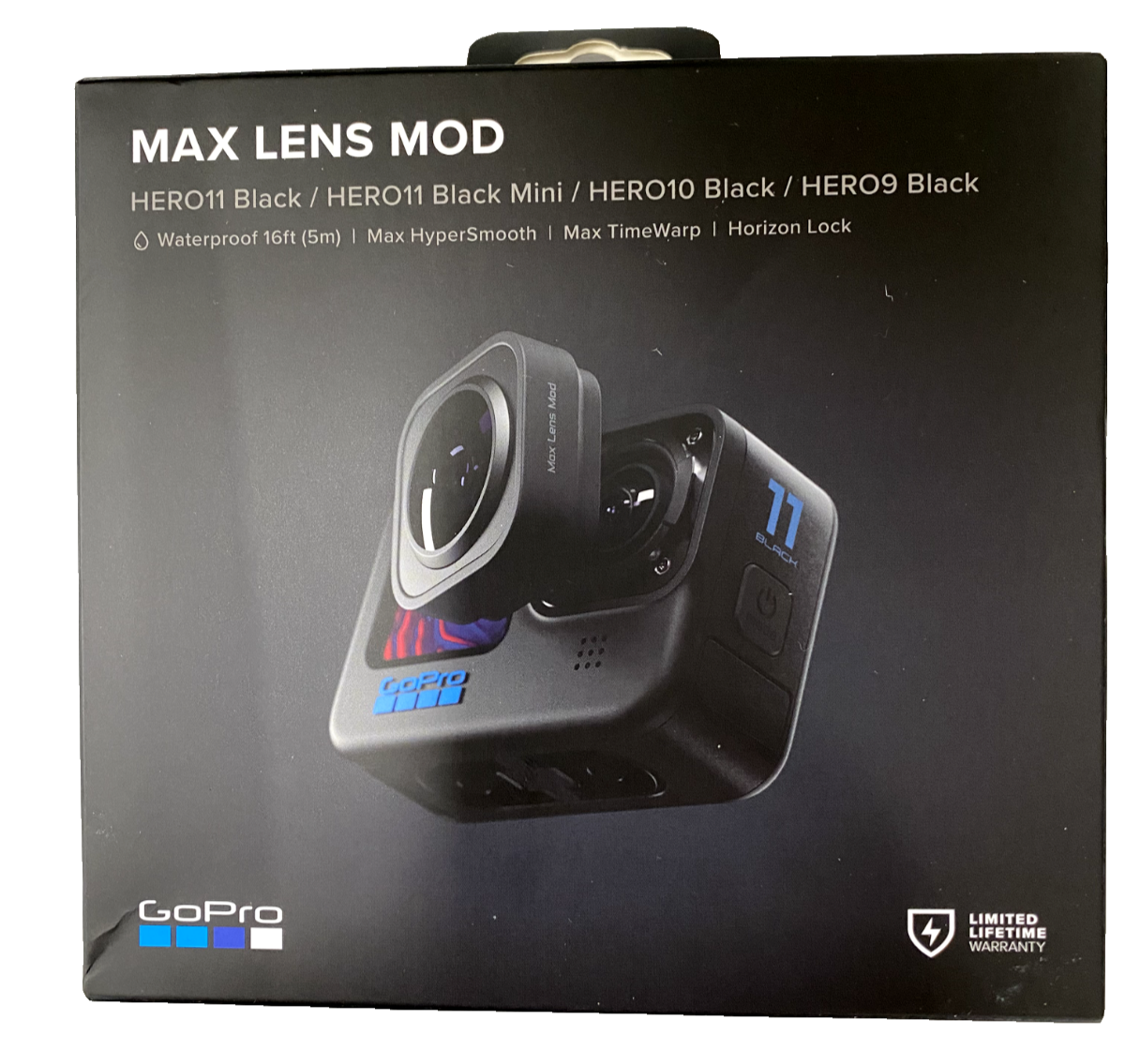 GoPro Max Lens Mod for Hero9 Hero10 Hero11 Black - Official GoPro Accessory