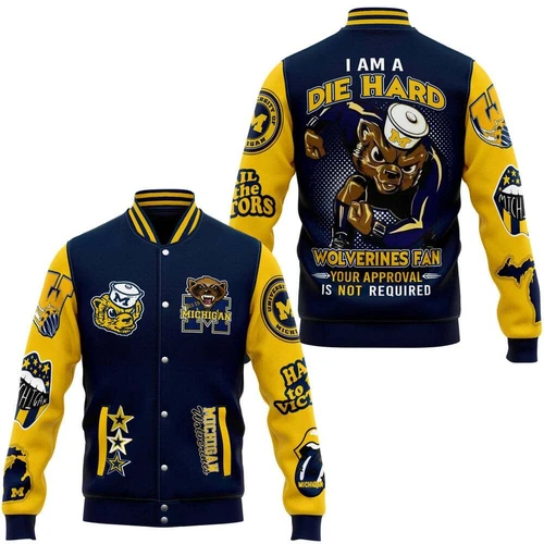 Michigan Wolverines Baseball Jacket For Fan