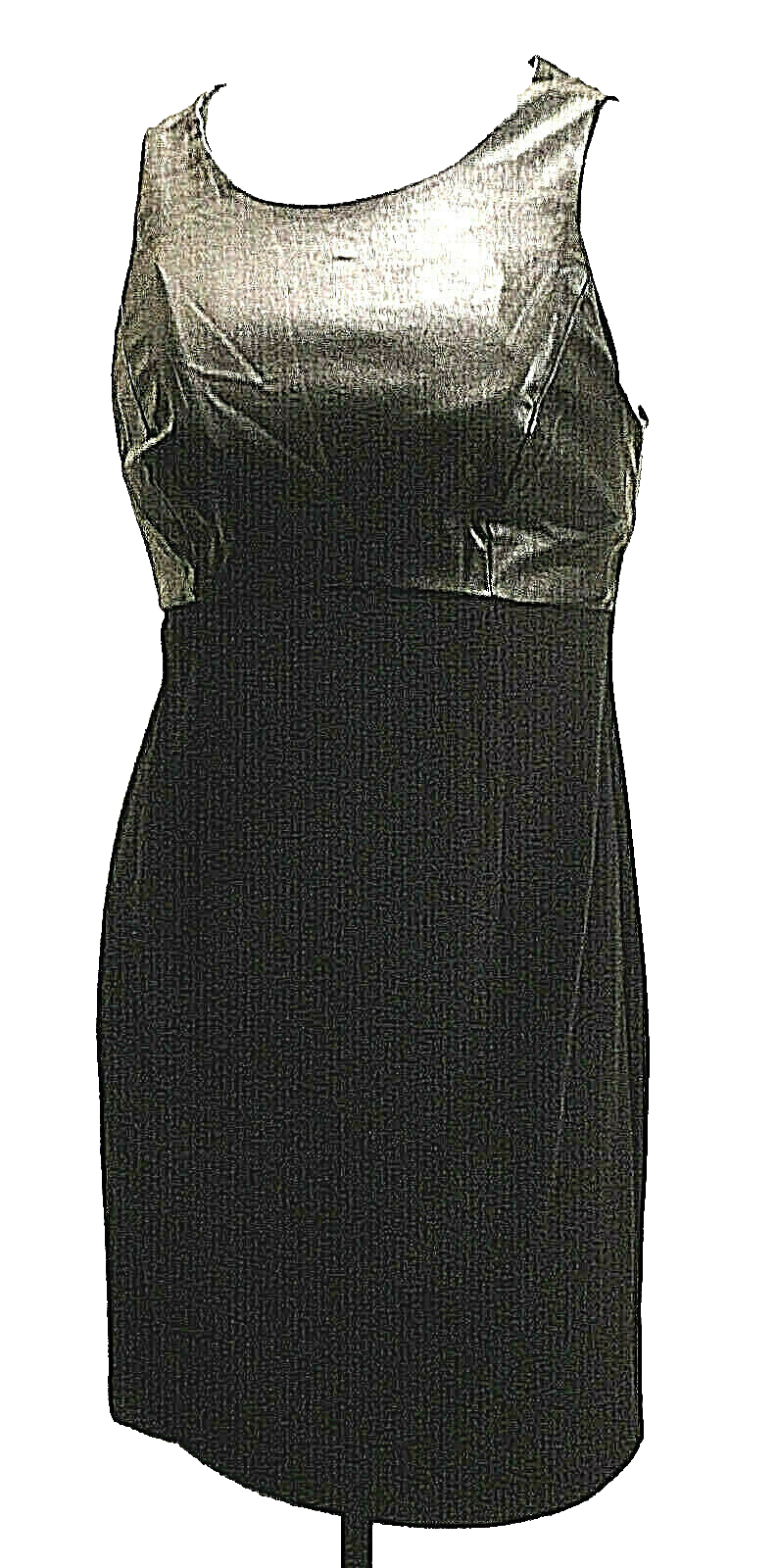 Black Sleeveless Dress Size 8 Polyester Blend Isaac Mizrahi New York-image