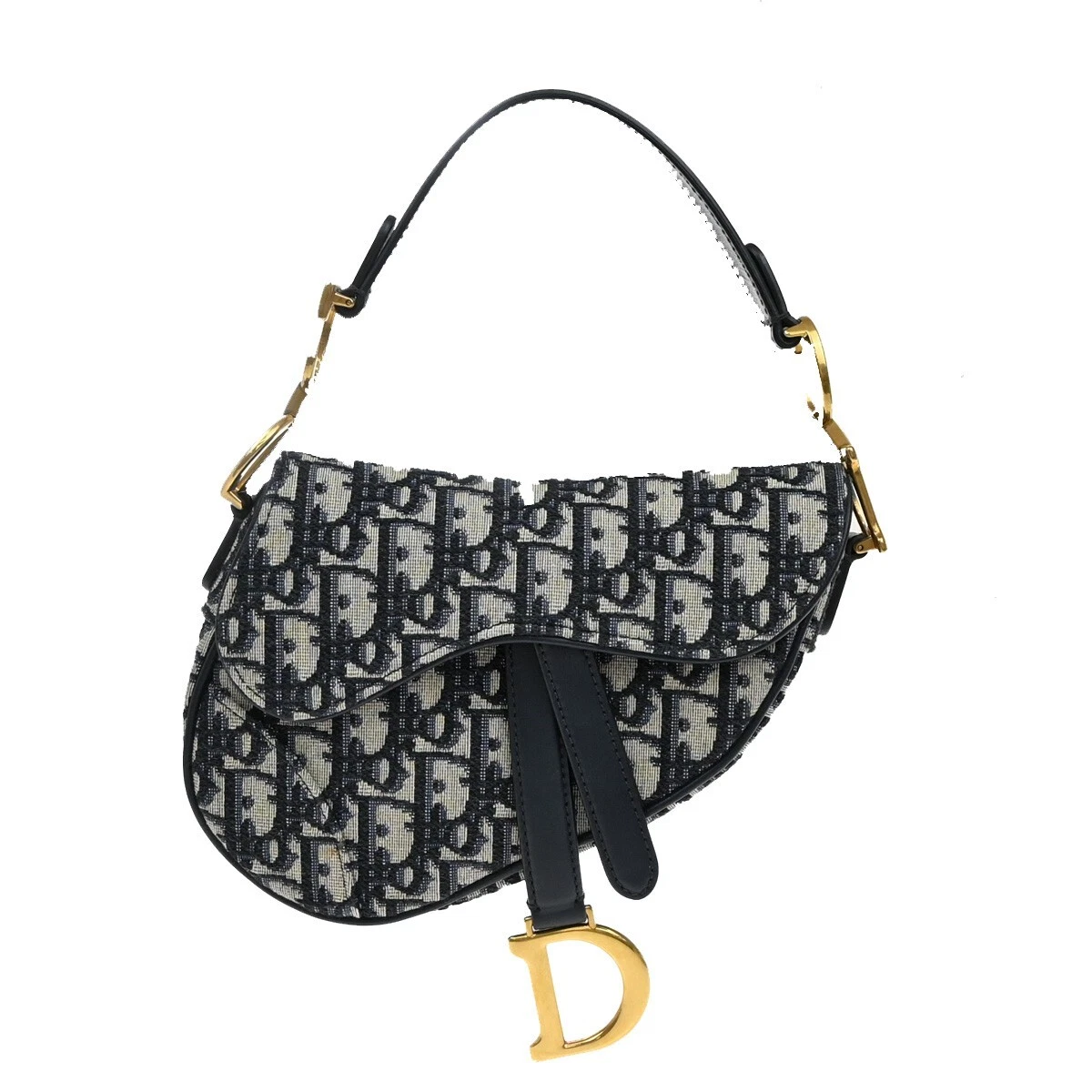Mini sac à main selle trotteur oblique CHRISTIAN DIOR cuir jacquard BE 307RF279