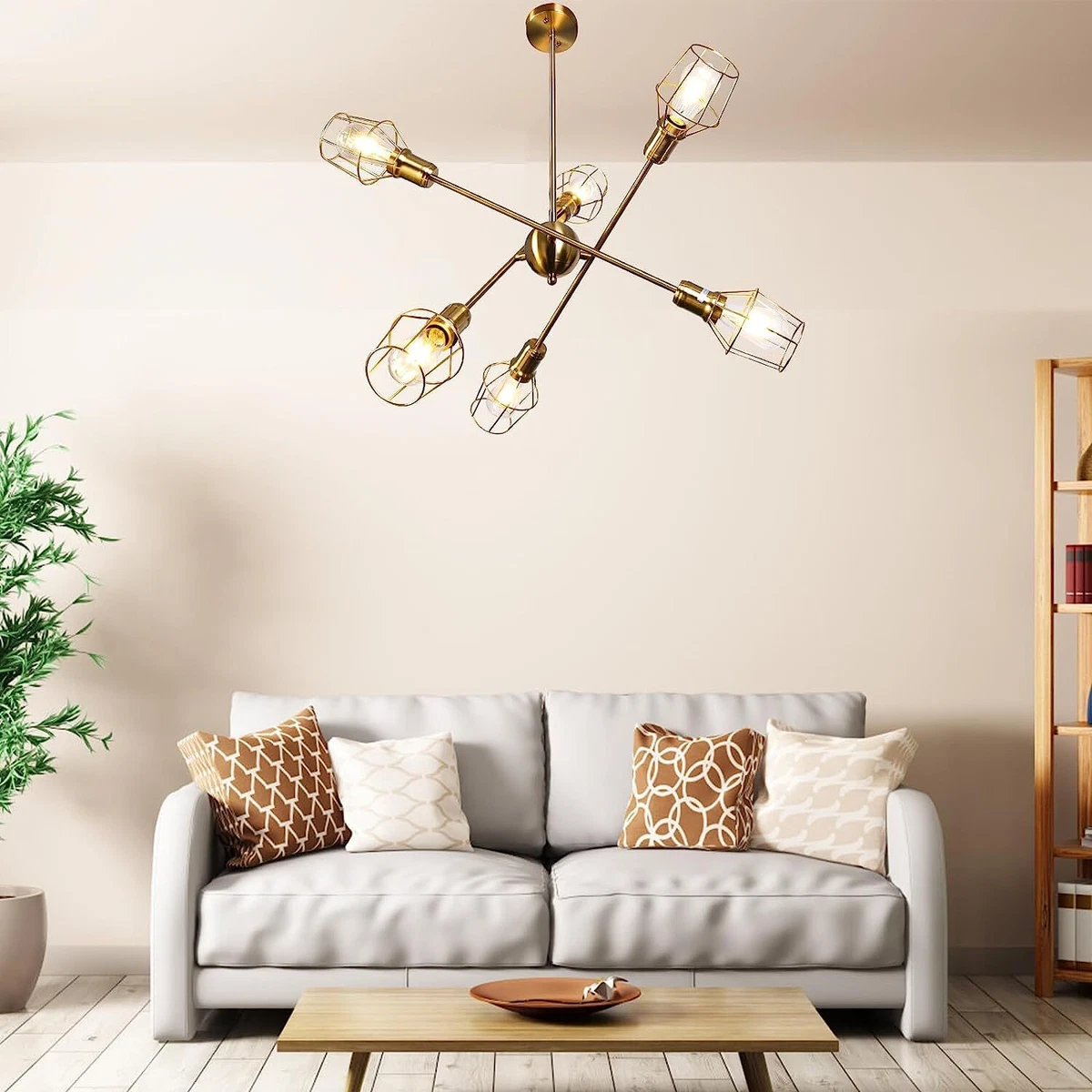 Elegant Mini Chandelier Plug in Crystal Pendant Light Kitchen