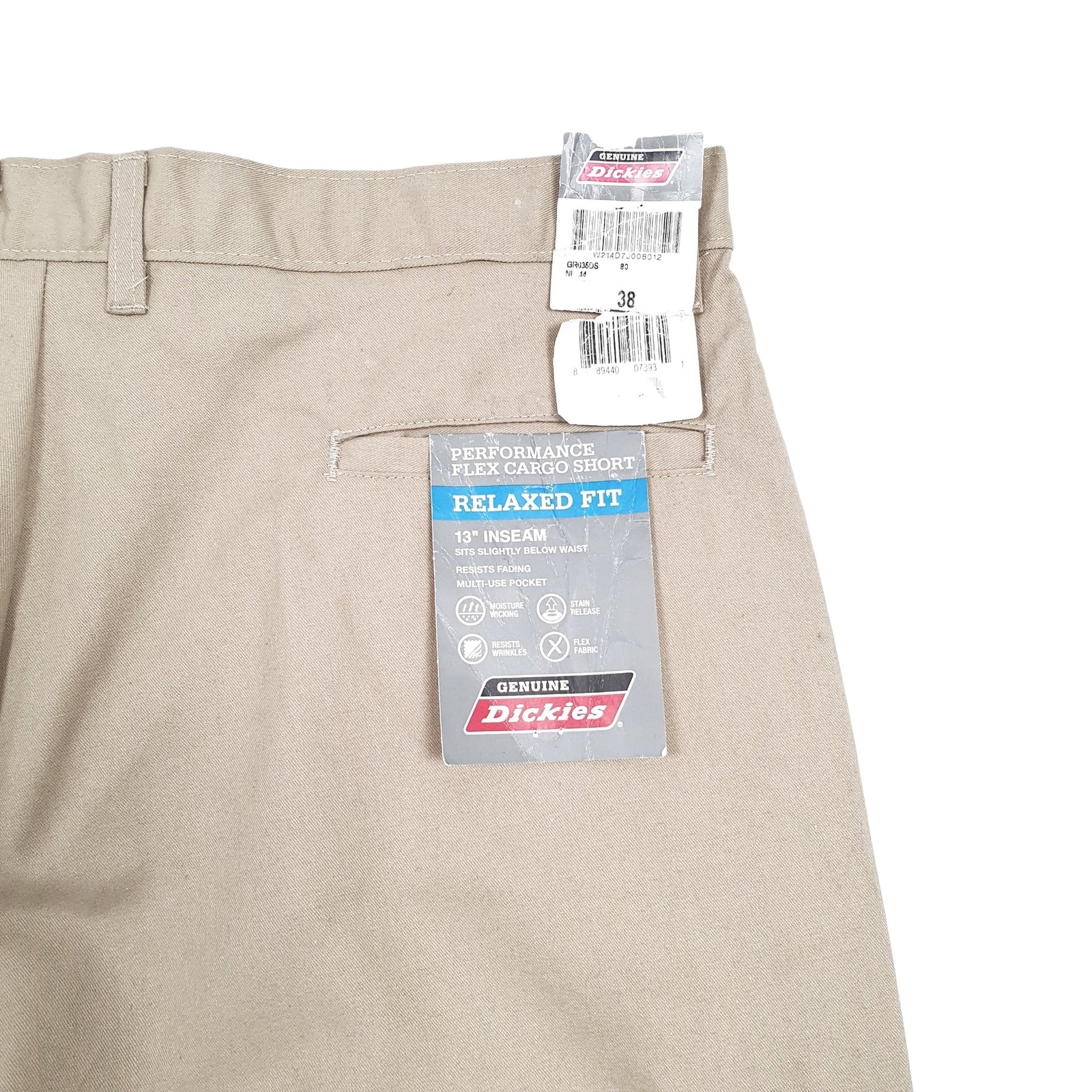 DICKIES Relaxed Beige Cargo Workwear Shorts Mens W38 image 2