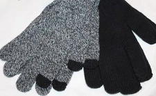 "Tech Touch" Men's Black Gray Gloves Size L/XL  2-Pc