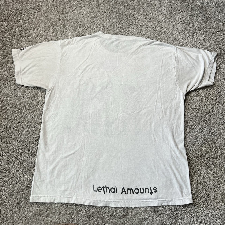 Rare Punk Rock Shirt XL Vintage Original Lethal Amounts LA White Y2k