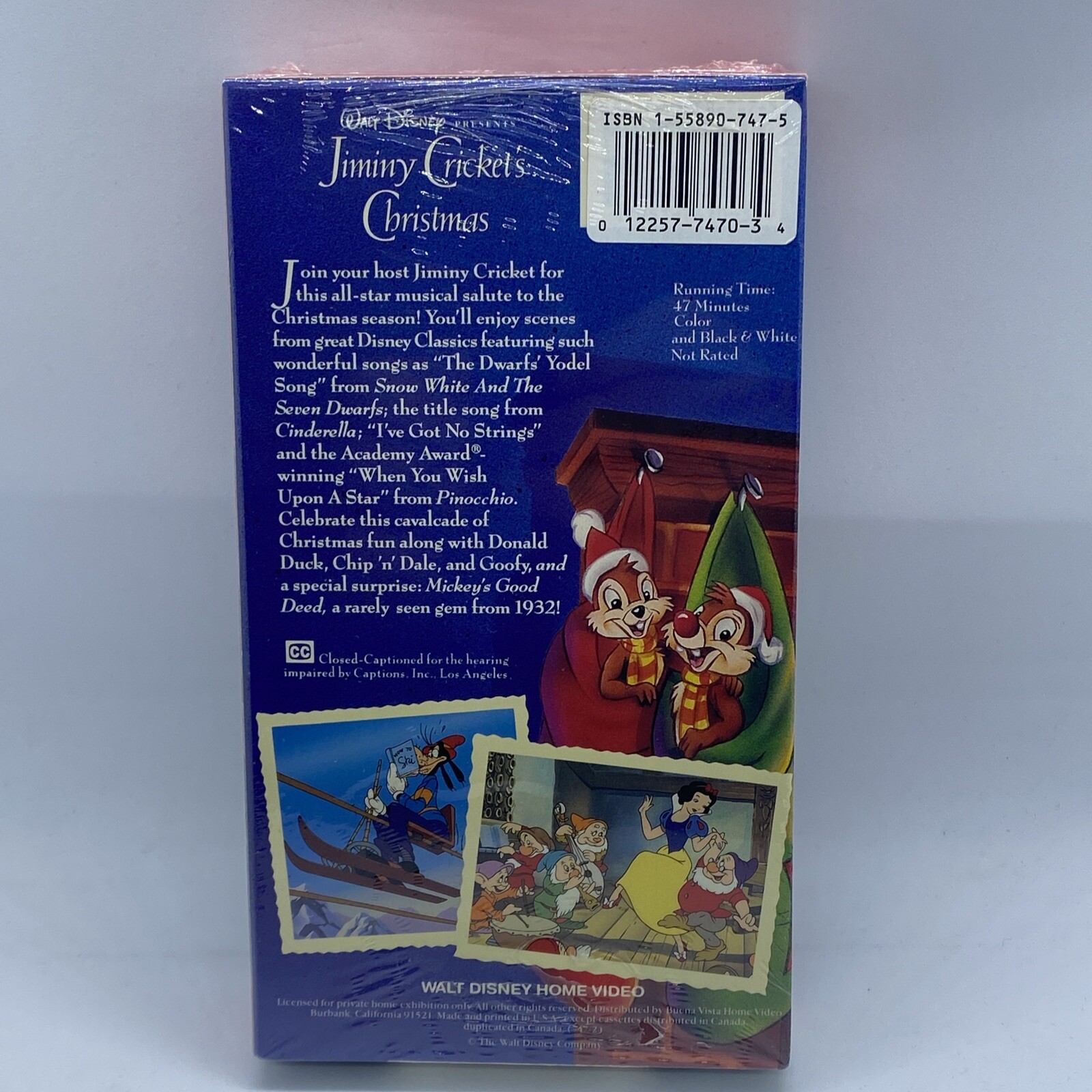Walt Disney Presents Jiminy Cricket's Christmas VHS Tape for sale ...