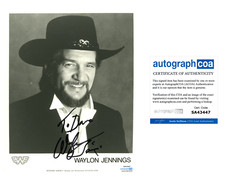 Waylon Jennings Signed Autographed 8x10 Photo The Highwaymen ACOA COA