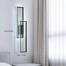 LED Wall Light Modern Acrylic Metal Wall Sconce Lighting Fixture Remote Control