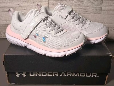 Girls UA Under Armour GPS Assert 10 Strap Fasten Sneakers Size 2Y- New in box