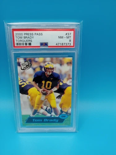 2000 Press Pass Tom Brady Torquers Rookie Card # 37 PSA 8 ☆☆The Goats Rookie☆☆