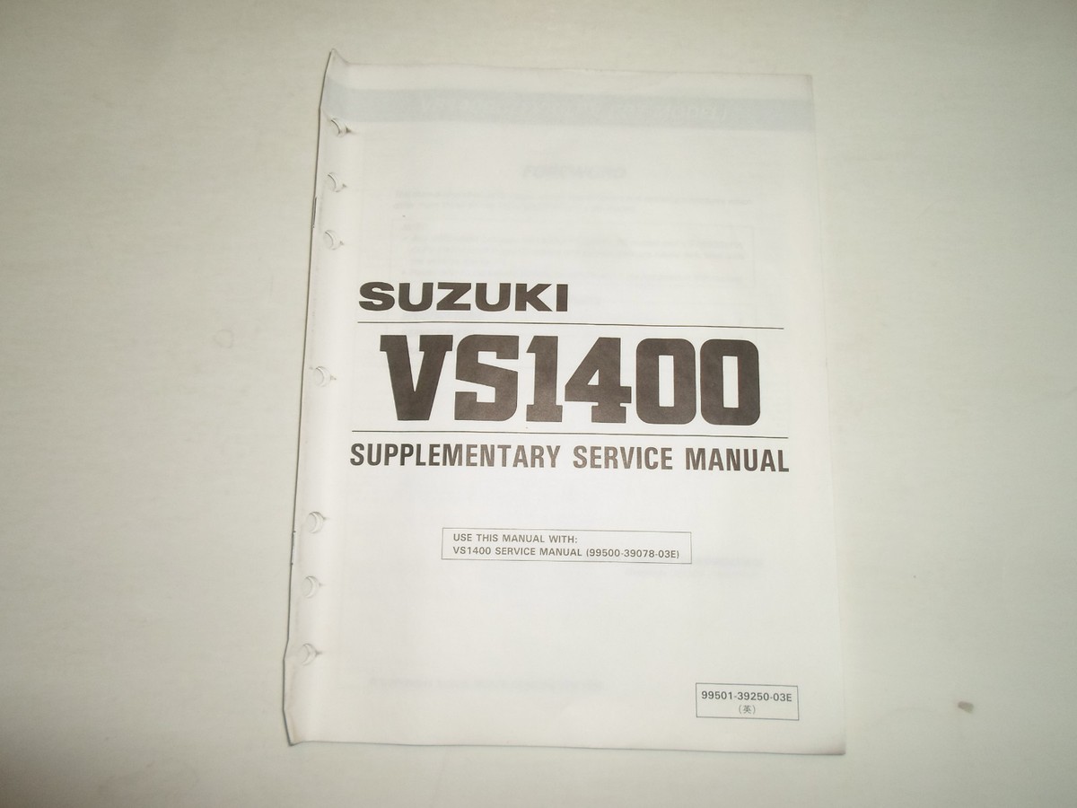 1997 Suzuki VS1400 GLFT GLPT Supplementary Service Manual MINOR