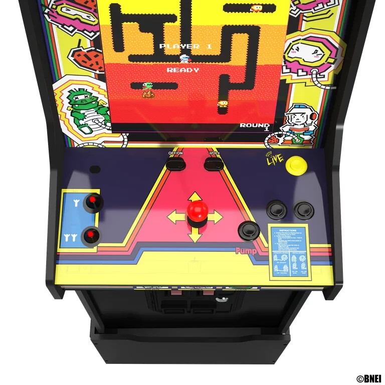 Arcade1up Dig Dug Legacy Edition Arcade Games Machine Riser Light