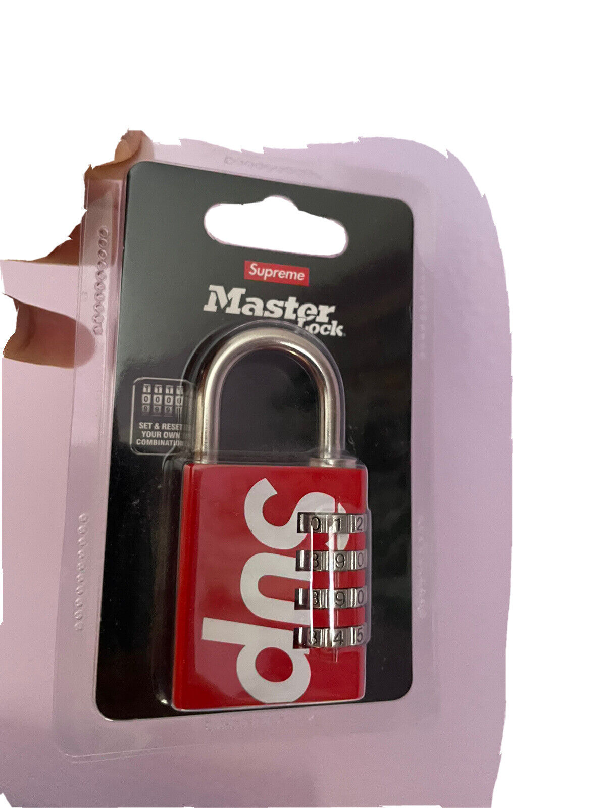 Supreme Master Lock Red Numeric Combination Ss19 BOGO for sale 