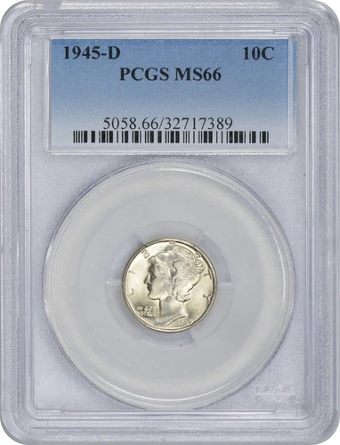 1945-D Mercury Silver Dime MS66 PCGS