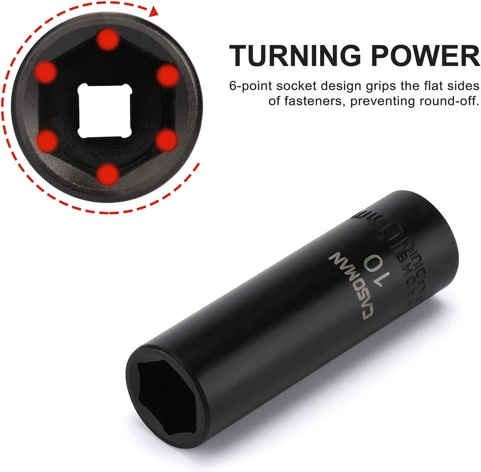 50Pcs 1/4" Drive Master Impact Socket Set 6-Point, Sae/Metric Standard/Deep,Cr-V - Image 4 of 4