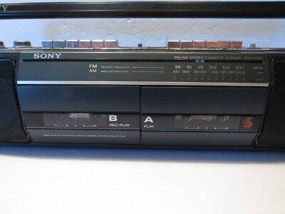 SONY CFS-W301 Sound Rider Dual Cassette Player Recorder AM/FM