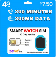 Jolt Mobile AT T Smart Watch SIM Card for Kids Senior 5G 4G LTE Smartwatch Plan
