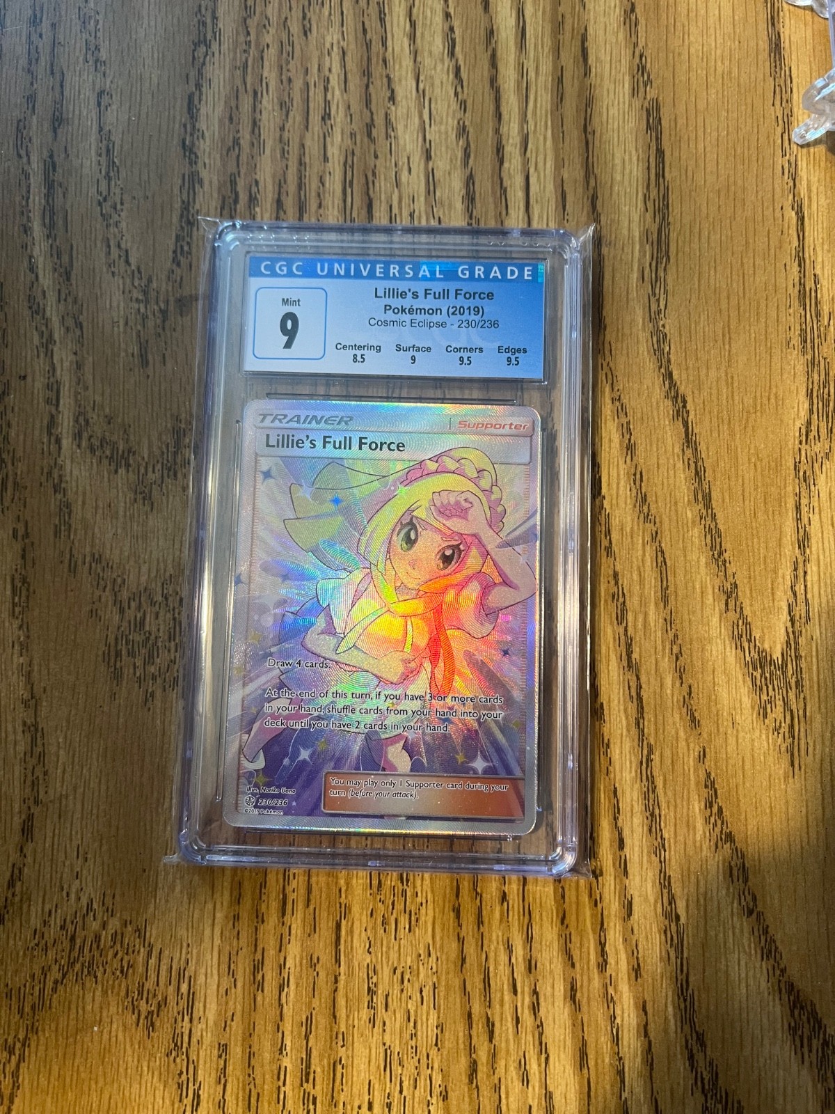 CGC 9 NM/M Lillie's Full Force 230/236 Cosmic Eclipse Full Art Ultra Rare Holo