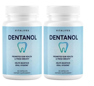 (2 Pack) Dentanol Oral Probiotic Support for Healthy Teeth & Gums 120 Capsules