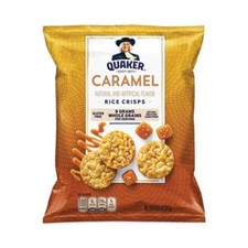 Quaker Rice Crisps, Caramel, 0.67 Oz Bag, 60 Bags Per Box