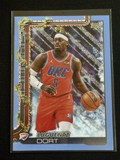 2025-26 Topps Holiday - Luguentz Dort #H92 Holiday Light Blue & White Glitter