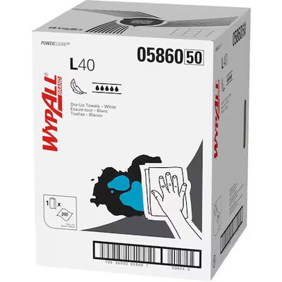 Wypall 05860 Wypall Power Clean L40 Extra Absorbent Towels (05860), Limited