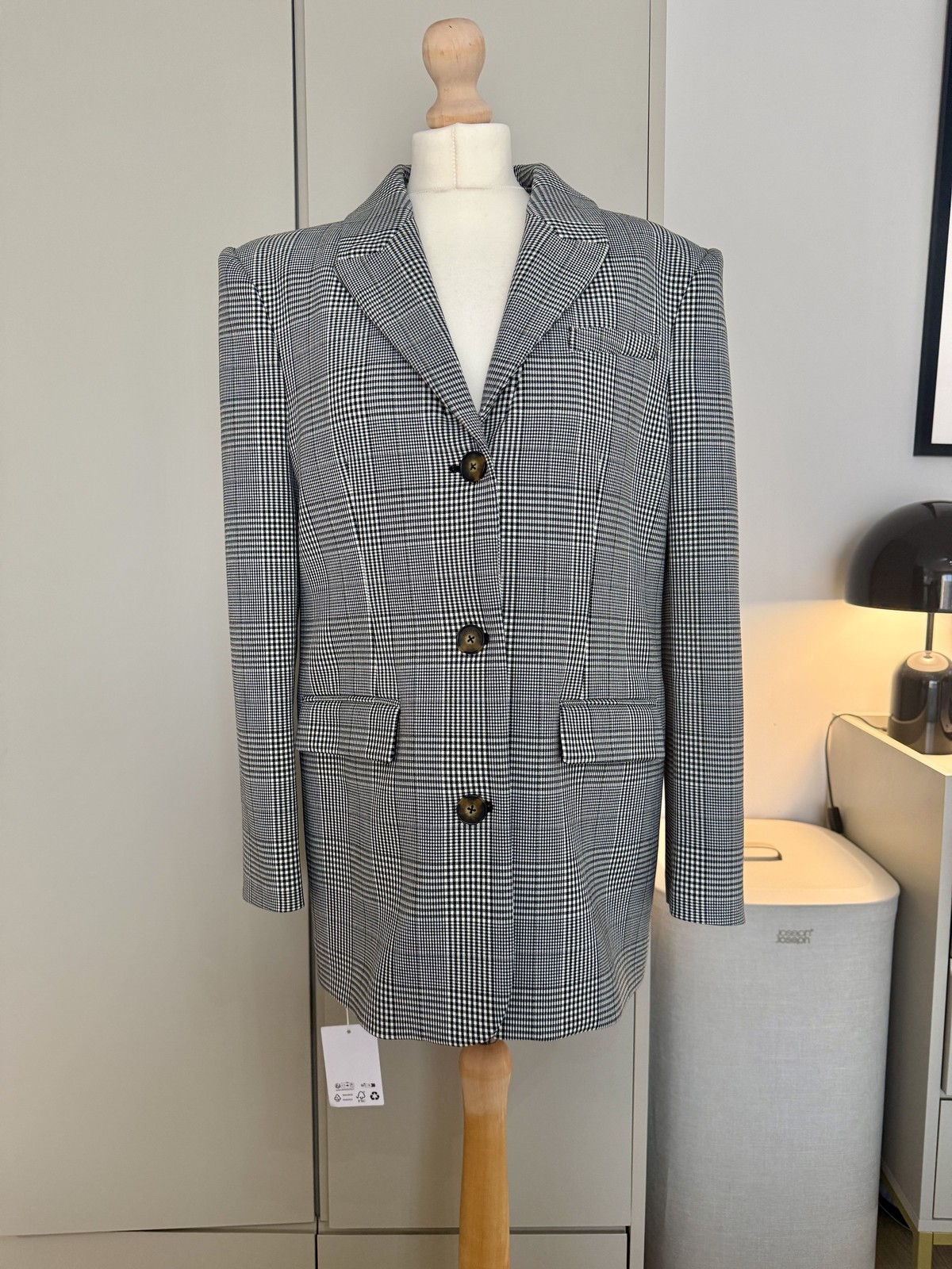 Self-Portrait Prince of Wales Check Oversized Blazer UK 10 NWT RRP £520