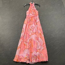 MAEVE By Anthropologie Cutout Halter Maxi Dress Women's Size S Pink