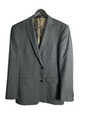 Verses Blazer Grey 40R Mens Wool Suit Jacket Smart Formal