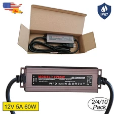 Outdoor LED Power Supply 60W 12V 5A Waterproof Adapter Converter Led Transformer