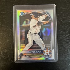 XAVIER NEYENS 2025 BOWMAN CHROME DRAFT 1ST REFRACTOR ASTROS Q2491