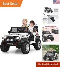 2-Seater Ride on Truck, 12V Battery Powered Electric Vehicle w/Remote Control...