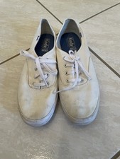 Keds Champion Women's 8 White Canvas Sneakers Dream Foam Low Top