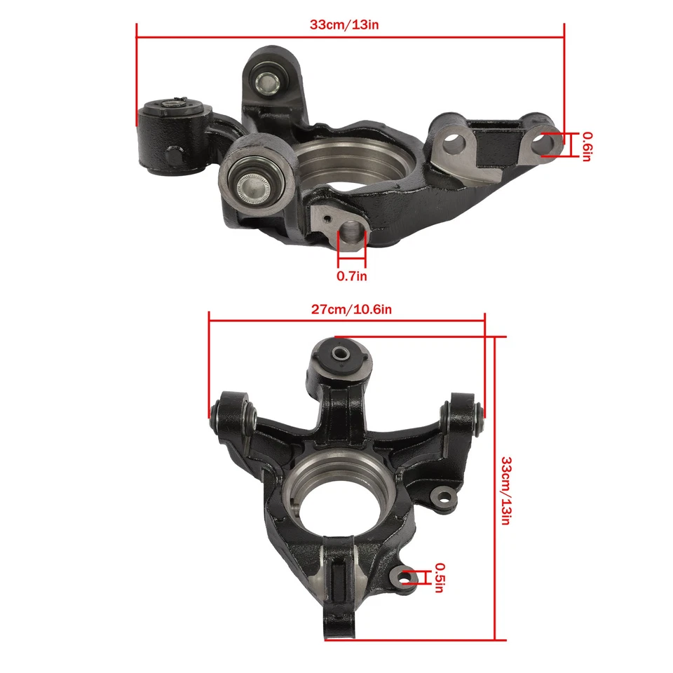 Nudillo de dirección trasero izquierdo y derecho 2 piezas para Toyota Highlander 08-13 423050T020 Foto 2 de 4
