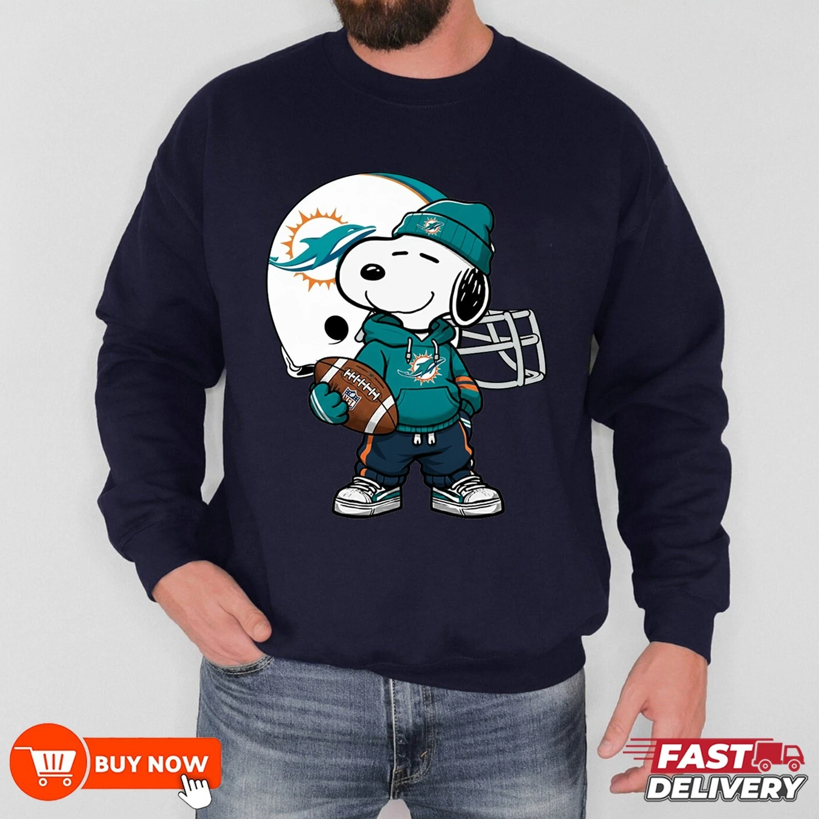 Miami Dolphins Football Sweatshirt
