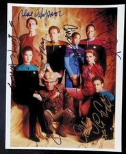 Star Trek Deep Space Nine Cast Signed 8 X 10 Photo 9 Autographs COA Included