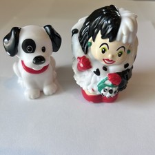 Lote de 2 figuras Fisher Price Little People Cruella Deville Disney 101 Dálmatas