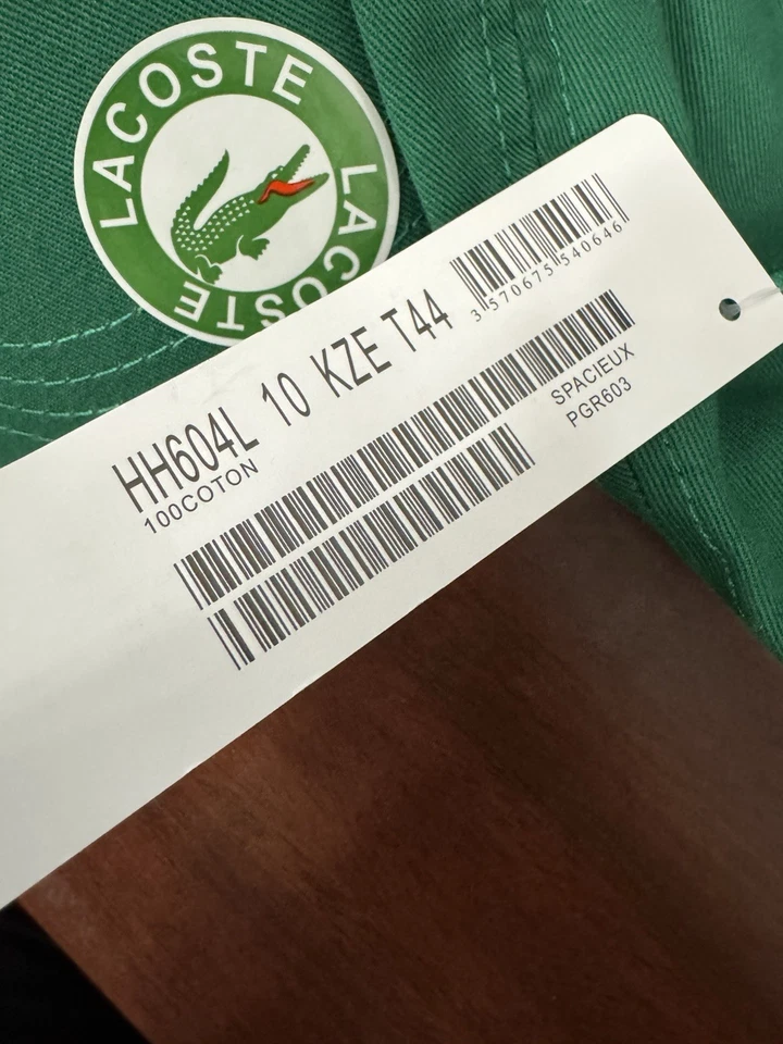 Sombrero Lacoste Gorra Correa Trasera Para Hombre Talla Única Verde Bordado Cocodrilo NUEVO OSFA Papá nuevo con etiquetas Foto 2 de 4