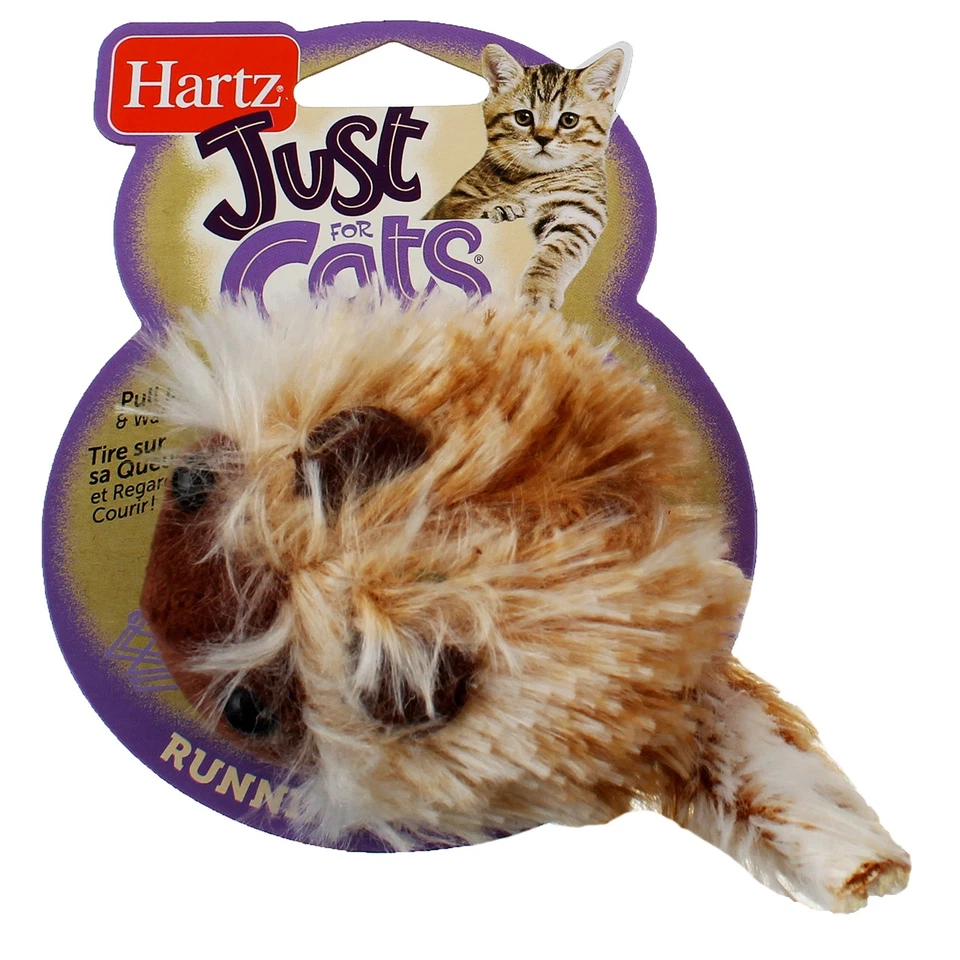 5 Pack Hartz Just For Cats Running Rodent Cat Toy, Catnip Filled, Assorted - Image 2 of 2