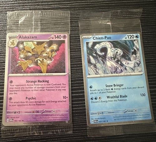 SEALED Alakazam & Chien-Pao 82/167 Cosmos Holo 2025 Knockout Pokemon Lot