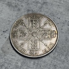 Victoria 1887,Double Florin , nice detail.  #241