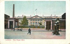 London The Royal Mint Historic Postcard Early 1900s UK Architecture Vintage