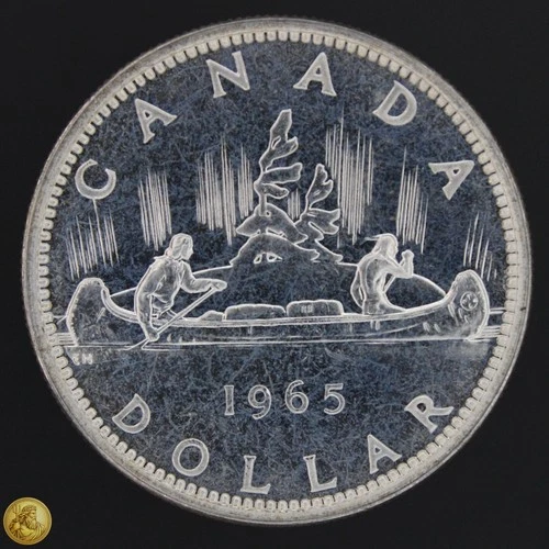 1965 Canadian Silver Dollar w/ COA -E528