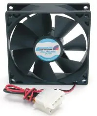 92MM CASE COOLING FAN WITH 4PIN, (3.625in x 3 .625in x 1in) Dual Ball Bearing wi - Picture 1 of 1