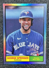 2024 Topps Archives 1970 George Springer #38 Blue Foilboard 07/25 Blue Jays