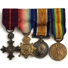 MINIATURE WW1 Military MBE 1914 Mons Star British War Victory Medal Dress Medals