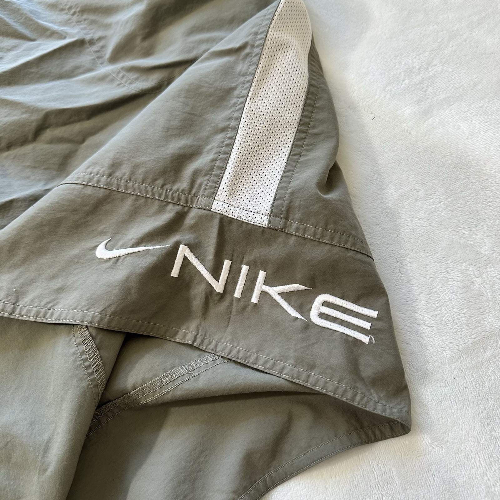 OFF WHITE X NIKE Costume da bagno uomo Nike Spell Out vintage anni 90 taglia 2XL pantaloncino retrò swoosh ricamato