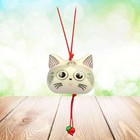  Cartoon Ceramic Wind Chimes Cat Hanging Bell Outdoor Indoor Door Animal